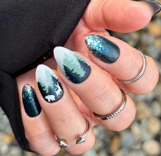 Новорічний манікюр: тренди, які захочеться повторити! Велика добірка фото %D0%B5%D0%BB%D0%BA%D0%B02 8, 75, Новорічний манікюр: тренди, які захочеться повторити! Велика добірка фото новогодний маникюр