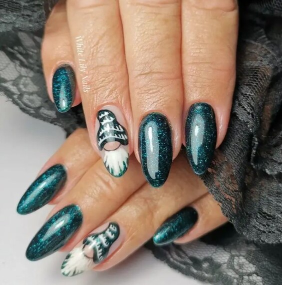 Новорічний манікюр: тренди, які захочеться повторити! Велика добірка фото %D0%B7%D0%B5%D0%BB%D0%B5%D0%BD2 9, 8, Новорічний манікюр: тренди, які захочеться повторити! Велика добірка фото новогодний маникюр