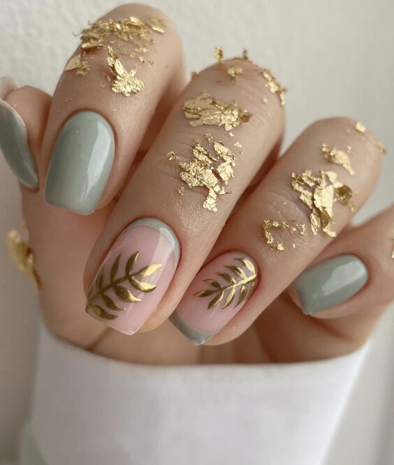 Осінній манікюр 2026 на короткі нігті: новинки, фото ідей %D0%B7%D0%BE%D0%BB%D0%BE%D1%82%D0%BE3 17, 48, Осінній манікюр 2026 на короткі нігті: новинки, фото ідей Осінній манікюр