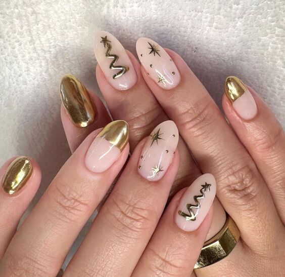 Новорічний манікюр: тренди, які захочеться повторити! Велика добірка фото %D0%B7%D0%BE%D0%BB%D0%BE%D1%82%D0%BE4 14, 27, Новорічний манікюр: тренди, які захочеться повторити! Велика добірка фото новогодний маникюр