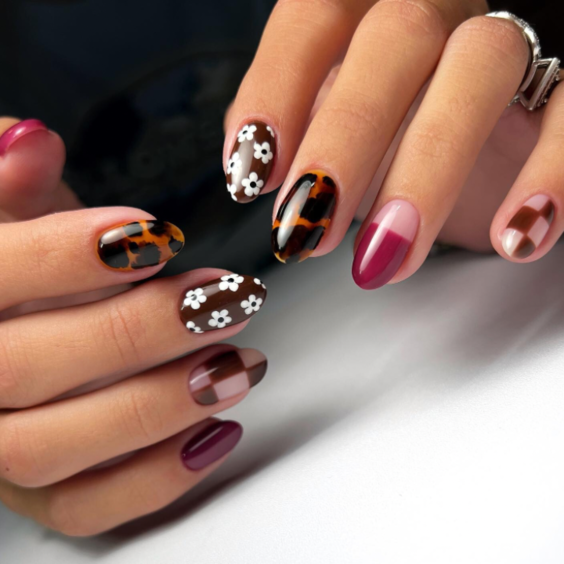 Осінній манікюр 2026 на короткі нігті: новинки, фото ідей %D0%BA%D0%BE%D0%BC%D0%B1%D0%BE3 1, 14, Осінній манікюр 2026 на короткі нігті: новинки, фото ідей Осінній манікюр