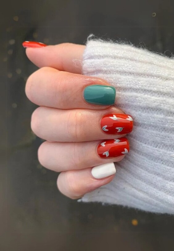 Осінній манікюр 2026 на короткі нігті: новинки, фото ідей %D0%BA%D0%BE%D0%BC%D0%B1%D0%BE6 14, 15, Осінній манікюр 2026 на короткі нігті: новинки, фото ідей Осінній манікюр