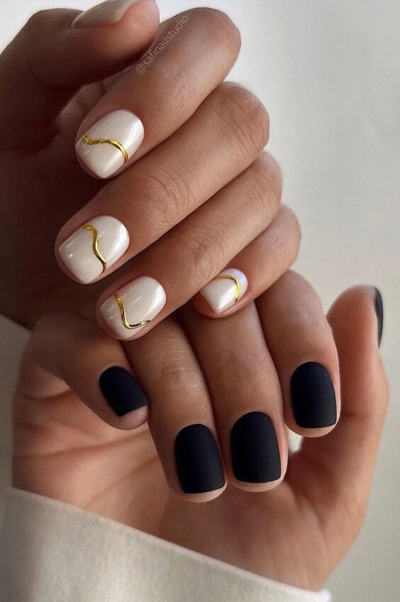 Осінній манікюр 2026 на короткі нігті: новинки, фото ідей %D0%BB%D0%B8%D0%BD%D0%B8%D0%B8 1, 105, Осінній манікюр 2026 на короткі нігті: новинки, фото ідей Осінній манікюр