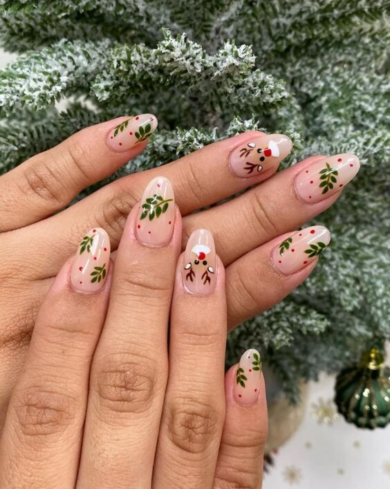 Новорічний манікюр: тренди, які захочеться повторити! Велика добірка фото %D0%BE%D0%BB%D0%B5%D0%BD%D0%B82 8, 82, Новорічний манікюр: тренди, які захочеться повторити! Велика добірка фото новогодний маникюр