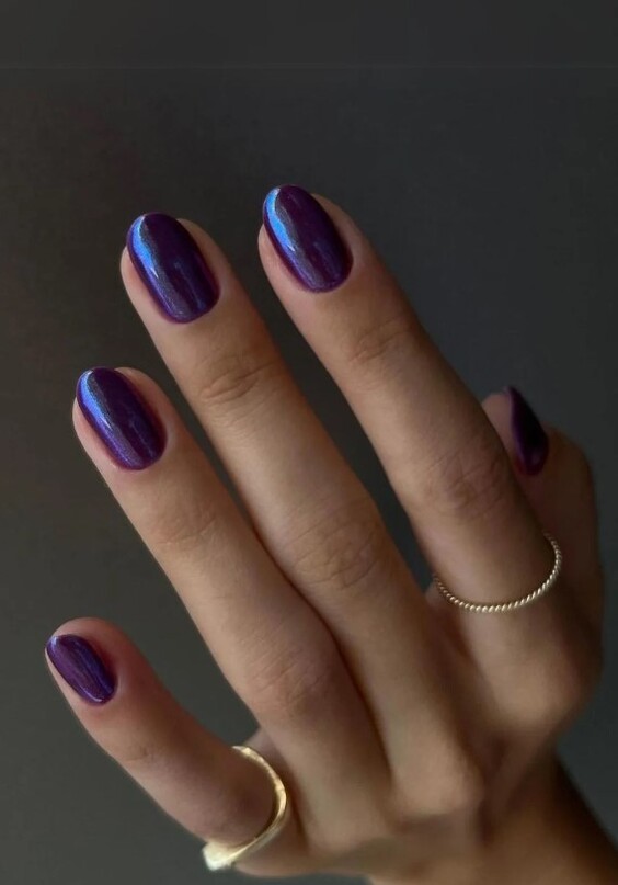 Осінній манікюр 2026 на короткі нігті: новинки, фото ідей %D1%84%D0%B8%D0%BE%D0%BB%D0%B5%D1%82 %D1%85%D1%80%D0%BE%D0%BC, 40, Осінній манікюр 2026 на короткі нігті: новинки, фото ідей Осінній манікюр