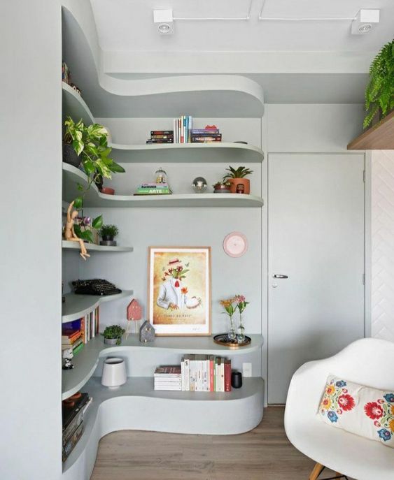 Полиці на стіну у квартирі: види, матеріали, способи розміщення 155, 14, Полиці на стіну у квартирі: види, матеріали, способи розміщення полки на стену