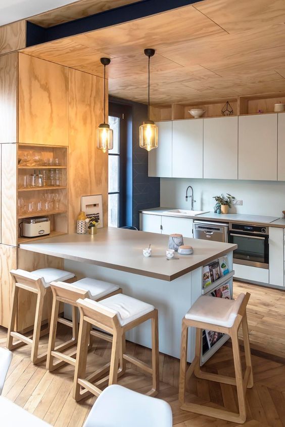 55, 25, Навіщо потрібна барна стійка на кухні? Стилі, варіанти розміщення барна стійка на кухні