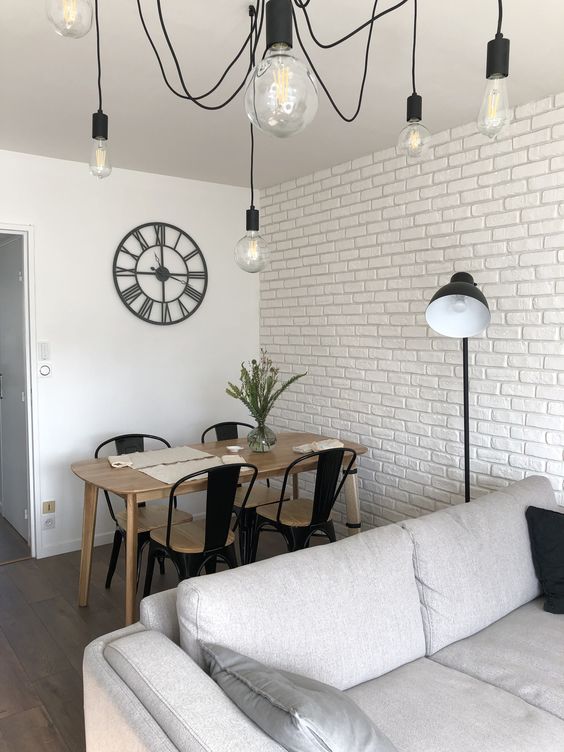 Біла цегляна стіна в інтер'єрі: поради, фото 58 4, 33, Біла цегляна стіна в інтер'єрі: поради, фото белая кирпичная стена