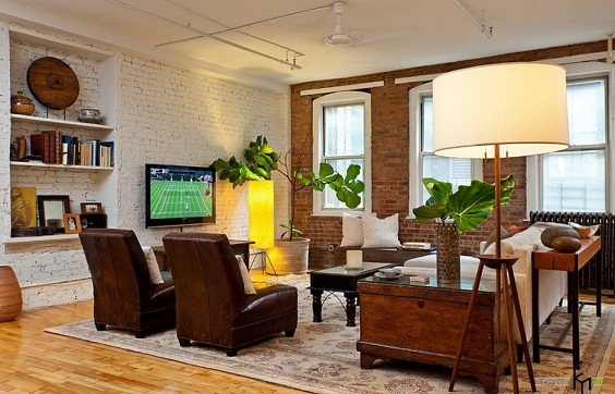 Біла цегляна стіна в інтер'єрі: поради, фото 86 3, 40, Біла цегляна стіна в інтер'єрі: поради, фото белая кирпичная стена