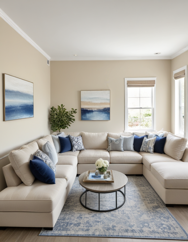 Як поєднувати кольори в інтер'єрі? Найкращі комбінації кольорів з фото bezh i sinij, 19, Як поєднувати кольори в інтер'єрі? Найкращі комбінації кольорів з фото сочетания цветов