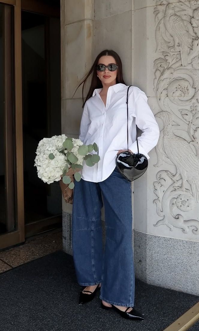Стильні жіночі образи з білою сорочкою: як носити та з чим поєднувати – поради, ідеї, фото dzhins2 1, 1, Стильні жіночі образи з білою сорочкою: як носити та з чим поєднувати – поради, ідеї, фото образы