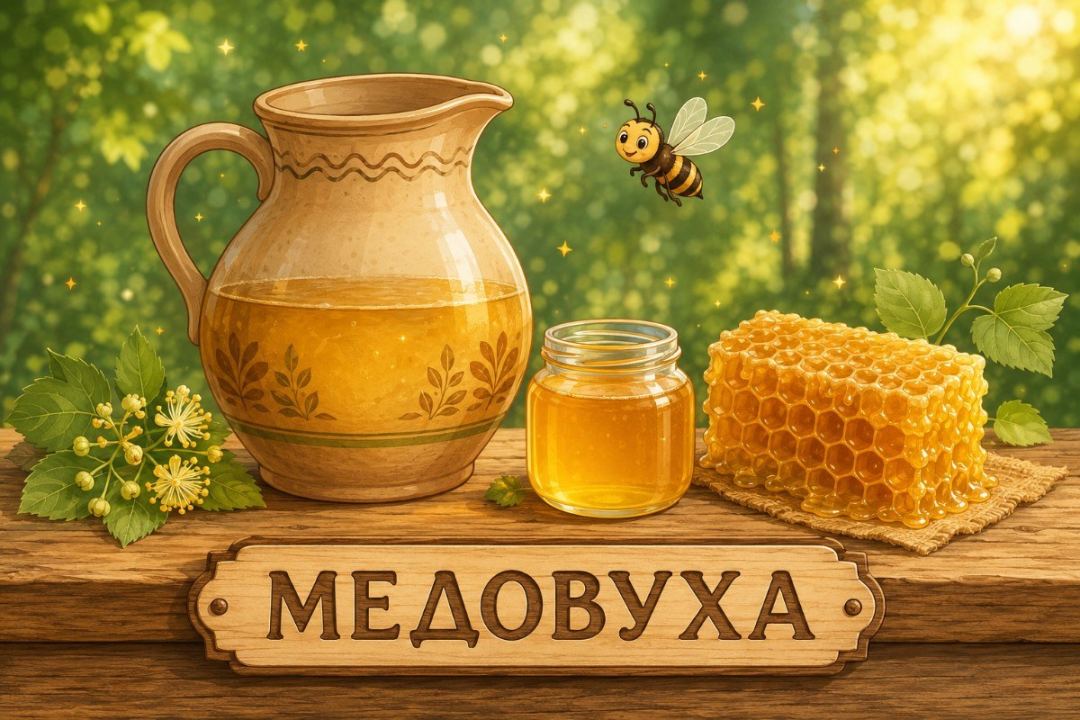 Напої з медом - кава, молоко, лимон, шипшина, смузі і медовуха домашня медовуха - глечик золотистого медового напою поруч зі стільниками і банкою меду