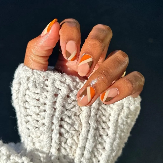 Манікюр мигдаль: розкішні та сміливі тенденції сезону (55 фото) Глибокий осінній манікюр, насичений тон
