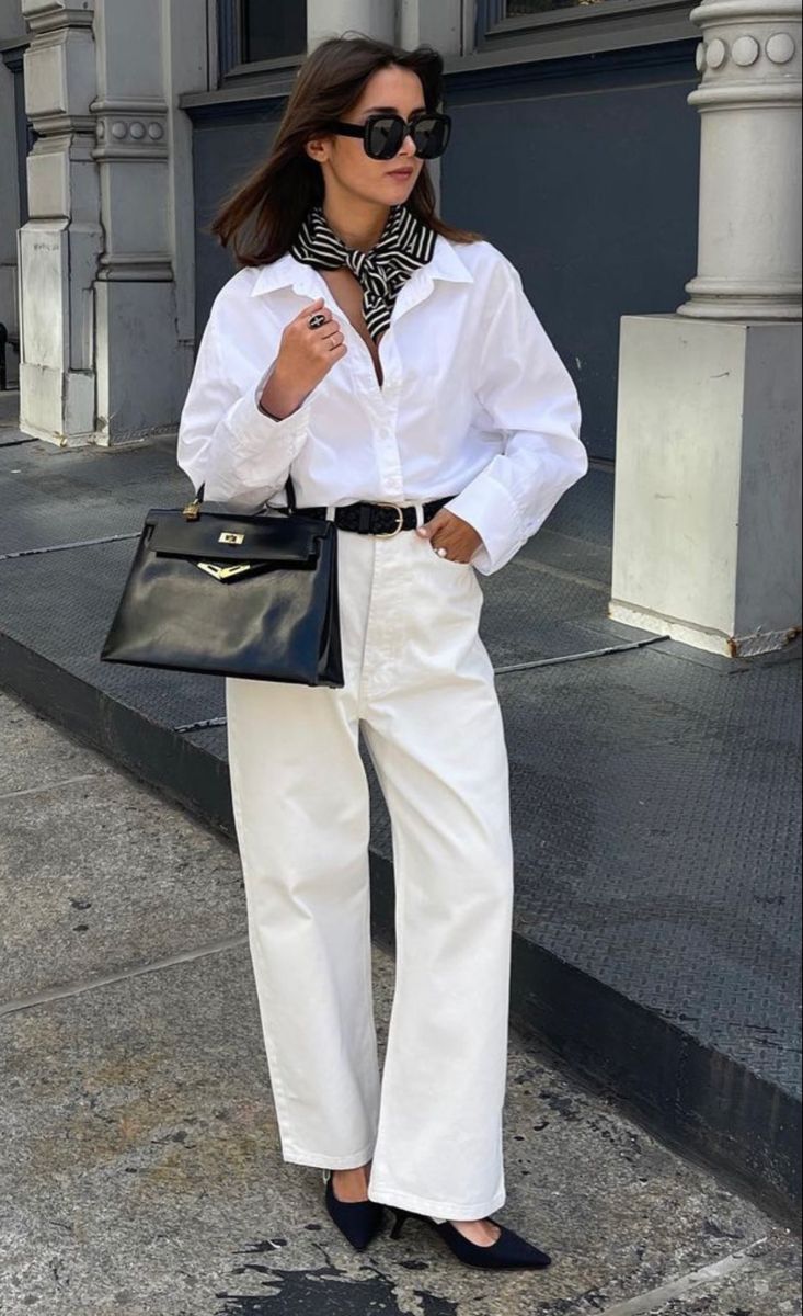 Стильні жіночі образи з білою сорочкою: як носити та з чим поєднувати – поради, ідеї, фото total, 46, Стильні жіночі образи з білою сорочкою: як носити та з чим поєднувати – поради, ідеї, фото образы