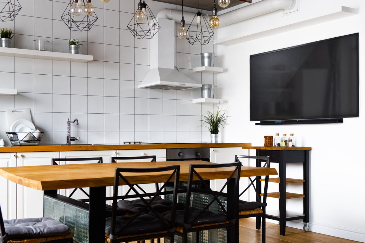 Як вдало розмістити телевізор на кухні? , 3, Як вдало розмістити телевізор на кухні? сатин