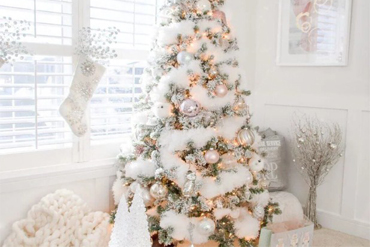 Як прикрасити білу ялинку красиво: 35 крутих ідей! Фото та поради , 57, Як прикрасити білу ялинку красиво: 35 крутих ідей! Фото та поради Акцентная стена