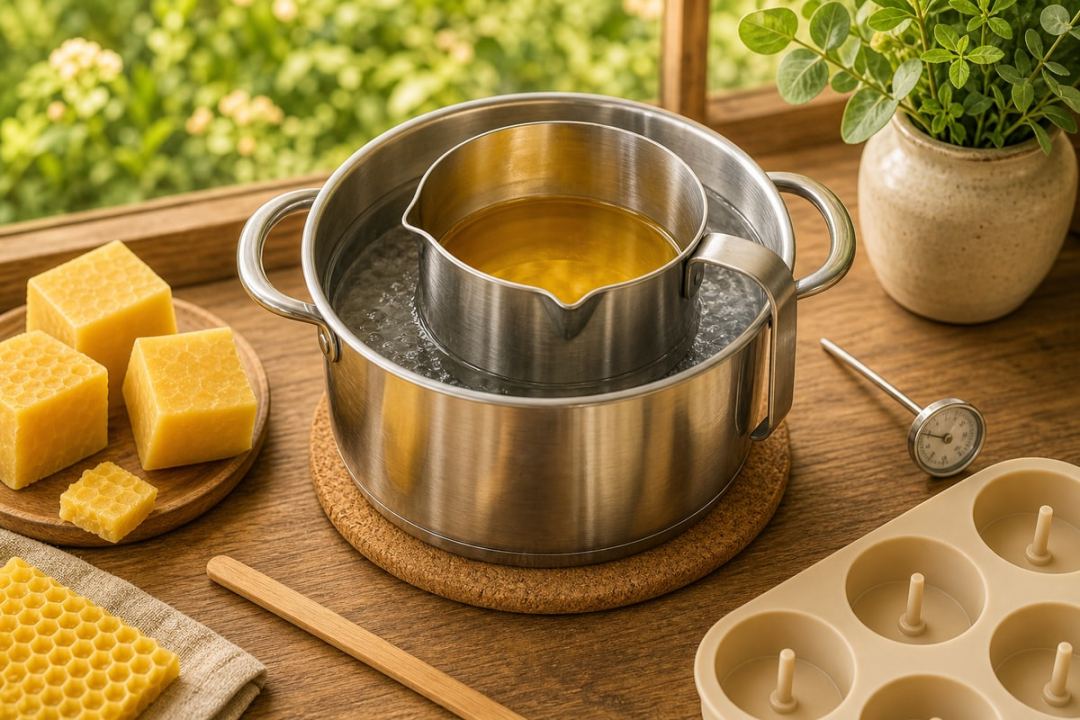 Воскові свічки своїми руками - як вибрати віск і зробити свічку як топити віск для свічок на водяній бані